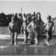 image of macarthur with entourage landing at palo leyte philippines