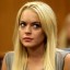 image of lindsay lohan in court