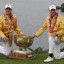 U.S. tandem matt kuchar & gary woodland winning the world cup for the U.S.