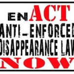 a call of the enactment of anti-enforced disappearance law